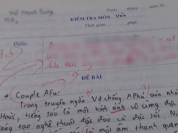 Dân mạng sốt xình xịch với màn 'phản dame' cực bá đạo từ cô giáo Ngữ văn khi học trò nghịch ngợm ghi cả tiếng Anh vào bài kiểm tra