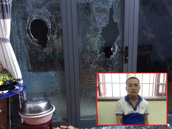 Nam thanh niên ném đá hàng loạt xe khách, đập kính nhà dân để... giải khuây