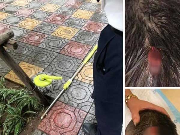 Chổi lau nhà rơi từ tầng 5 chung cư xuống đất khiến bé trai nhập viện cấp cứu
