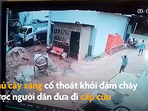 Video: Xe bồn bốc cháy khi tiếp nhiên liệu cho cây xăng, 2 người chết