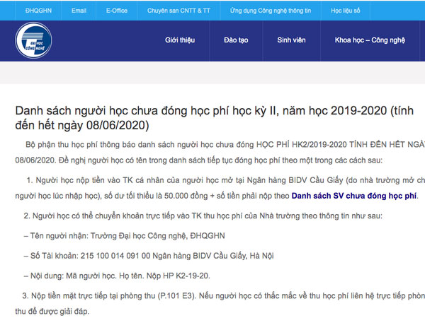 Sinh viên chuyển nhầm gần 2 tỷ đồng học phí: Do lỗi đánh máy