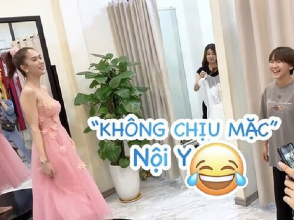 Ngọc Trinh bị bóc phốt đi thử đồ không mặc nội y, vô tư thử đầm xẻ táo bạo