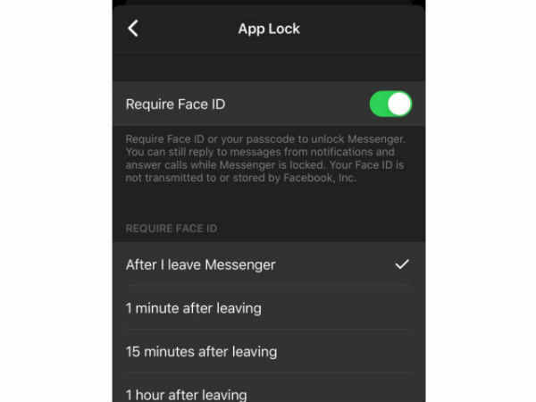 Facebook Messenger sắp cho khóa bằng Face ID, Touch ID