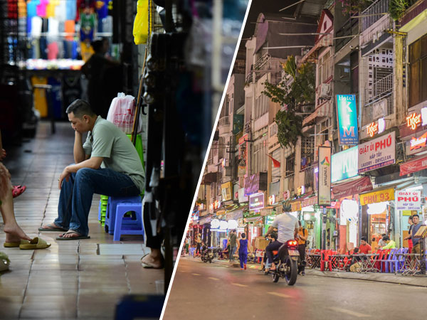 Phố Tây đầy bàn ghế trống, chợ Bến Thành tiểu thương ngủ gật