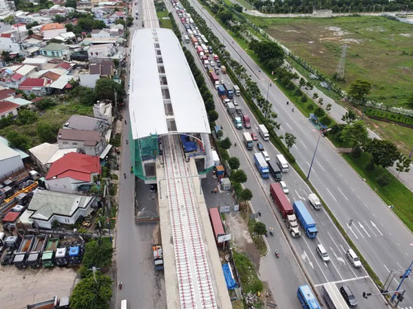 Video ảnh: Cận cảnh ga trên cao tuyến metro Bến Thành - Suối Tiên sắp hoàn thiện