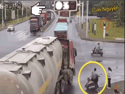Video: Phản xa nhanh bất ngờ khi lọt gầm xe bồn, người đàn ông thoát chết trong gang tấc