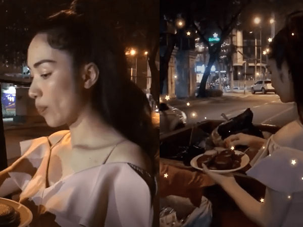 Hoà Minzy bị chê là bẩn khi mút tay và cầm bánh đưa cho người quét rác