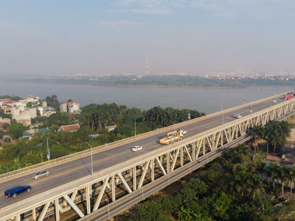 Toàn cảnh cầu Thăng Long trước thời khắc "đóng cửa" để sửa chữa