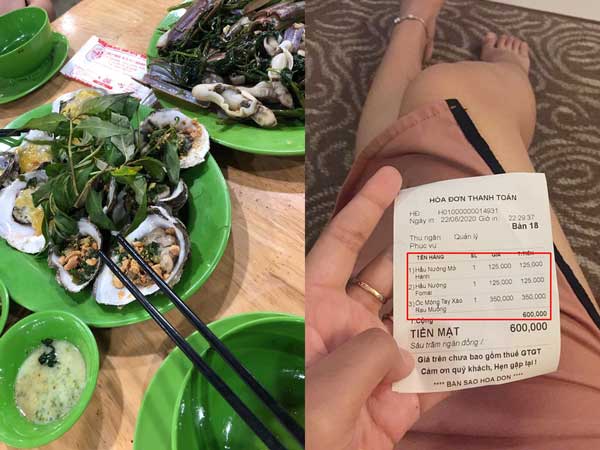 Sốc tận óc với màn 'chặt chém' của quán hải sản Nha Trang: 350k/ đĩa móng tay xào rau muống, thêm đĩa hàu sống thành 600k