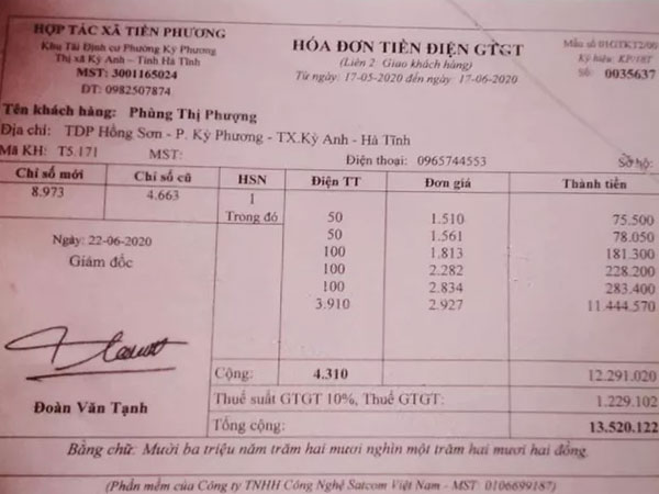 Tá hỏa với hóa đơn tiền điện tăng từ 71 nghìn đồng lên hơn... 13 triệu đồng