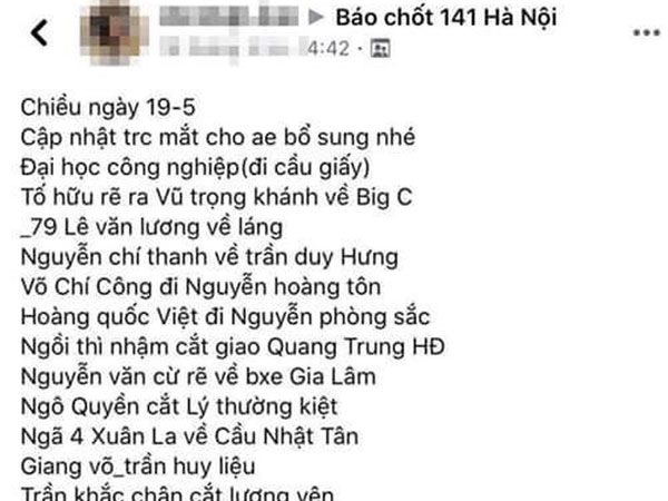 Phạt 15 triệu đồng thanh niên báo chốt CSGT, 141 trên facebook