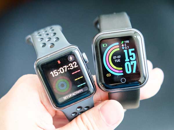 So sánh smartwatch 75.000 đồng và Apple Watch