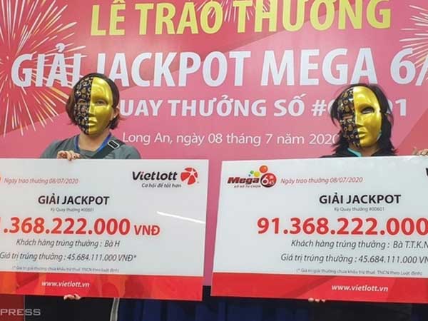 Nhân viên kế toán và bà nội trợ chia nhau Jackpot 91 tỷ