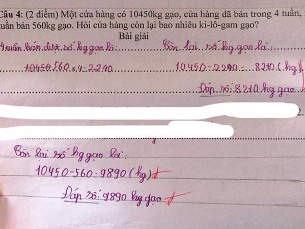 Dân tình xôn xao với bài toán 'trò làm đúng, cô chấm sai': 'Dạy học khó lắm, đâu phải chuyện đùa'