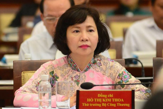 Nguyên thứ trưởng Bộ Công thương Hồ Thị Kim Thoa nhận quyết định khởi tố