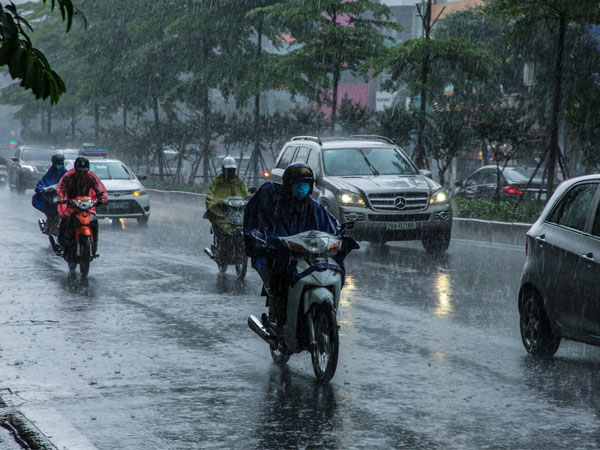Hà Nội có mưa rào và dông vào chiều tối và đêm
