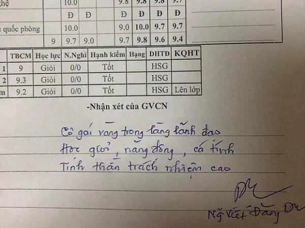 Thầy giáo phê sổ liên lạc chọc đúng 'điểm yếu' của từng học sinh nhưng sao lại đáng yêu đến thế này!