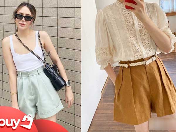 Bạn có nhắm mắt cũng mặc đẹp nếu mix quần short ống rộng với 12 kiểu áo xinh yêu