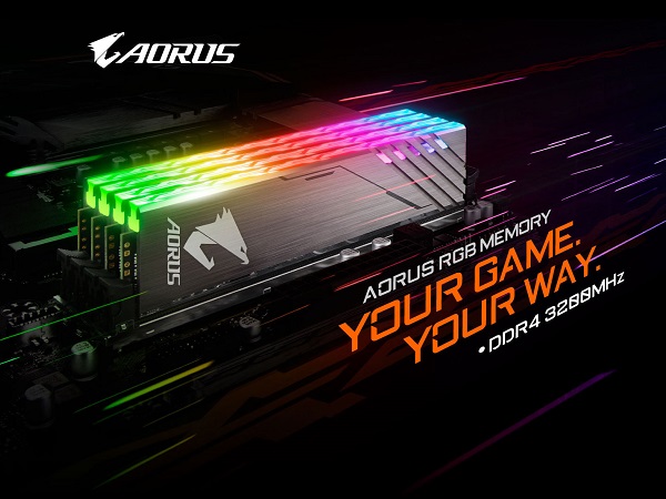 GIGABYTE giới thiệu bộ nhớ AORUS RGB 4400 MHz 16GB
