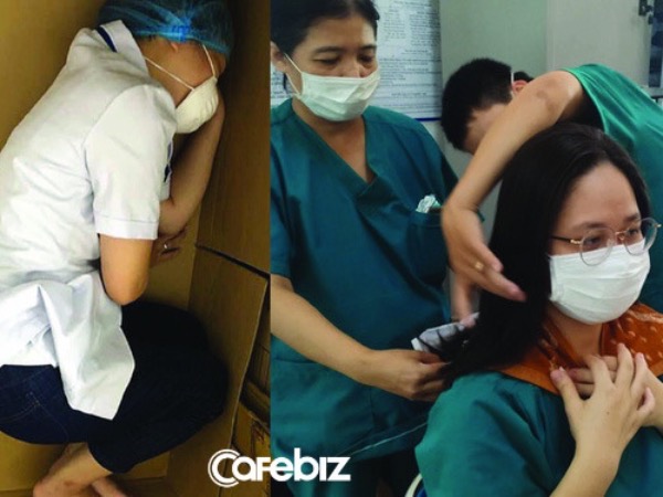 'Rúm người' ngủ vội trên bìa các tông, cắt tóc ngắn phục vụ điều trị bệnh nhân Covid-19: Loạt hình ảnh chân thực nhất về y bác sĩ Đà Nẵng nơi tuyến đầu chống dịch