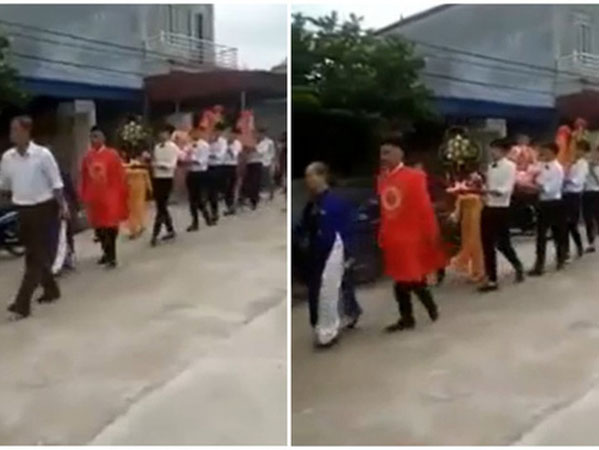 Lần đầu được làm chú rể, chàng trai có một hành động không tưởng khiến cô dâu ngỡ ngàng còn cả đoàn bê tráp sau lưng cũng ngơ ngác