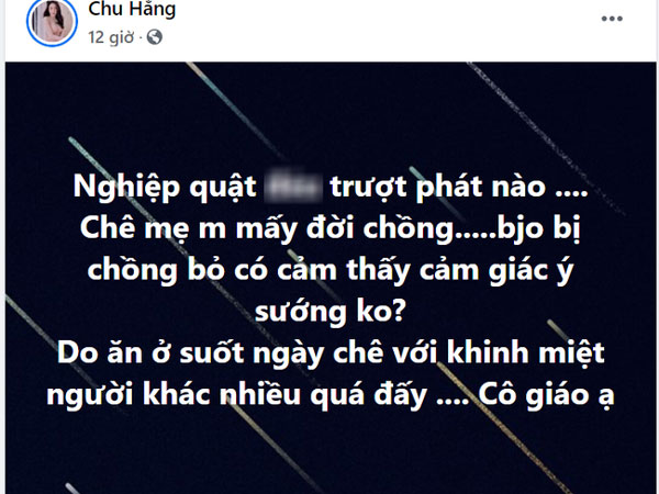 Giữa làn sóng 'Thương chị!', hot girl 3 đời chồng Chu Hằng bỗng quay sang tố ngược Âu Hà My khinh người, bị cắm sừng là... nghiệp quật?