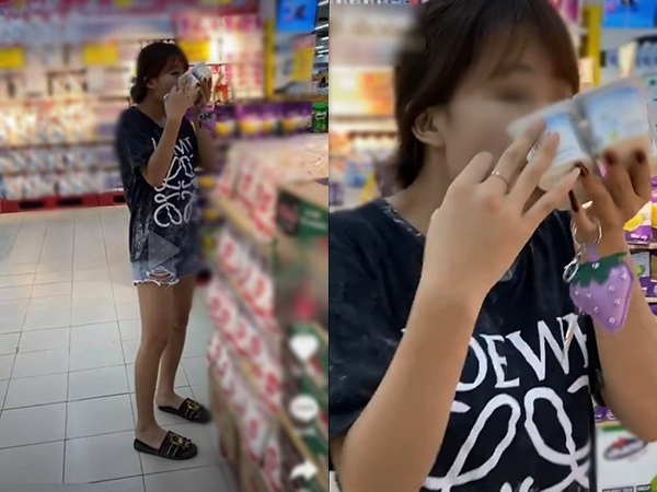 Lại thêm một trường hợp vô duyên: Vào siêu thị tự tiện bóc sữa chua ăn mà chưa thanh toán