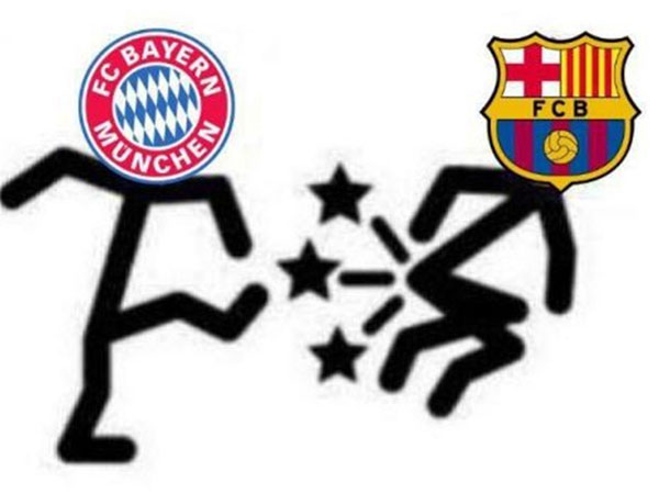 Loạt ảnh chế về trận thua lịch sử của Barca trước Bayern