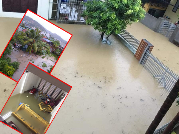 Ảnh: Mưa lớn suốt đêm, nhiều tuyến phố và khu dân cư ở Quảng Ninh chìm trong biển nước