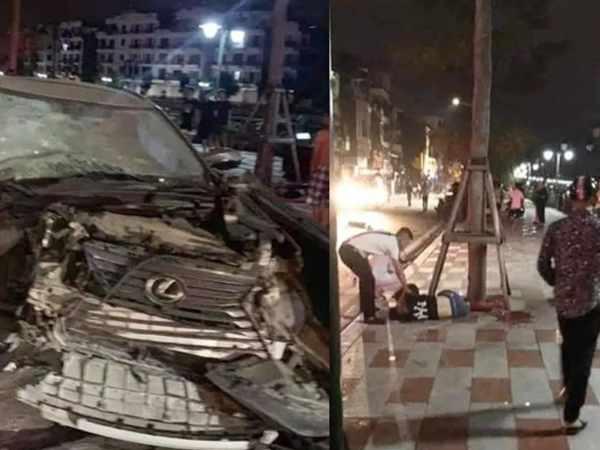 Hiện trường tai nạn kinh hoàng ở phố đi bộ Hải Phòng: Một phụ nữ tử vong, 3 ô tô bị bẹp nát