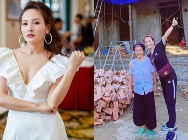 Diễn viên Bảo Thanh khoe nhà xây tặng bà ngoại sắp hoàn thành
