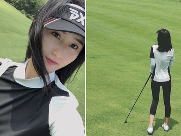 Bạn gái Huy Hùng gia nhập hội gái xinh có điều kiện mê golf, mỗi lần ra sân là chụp đủ 7749 kiểu ảnh mới chịu