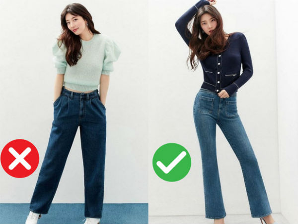 Nhìn Suzy bạn sẽ thấy khả năng tôn chân - dìm dáng 'một trời một vực' giữa quần ống loe và quần ống suông