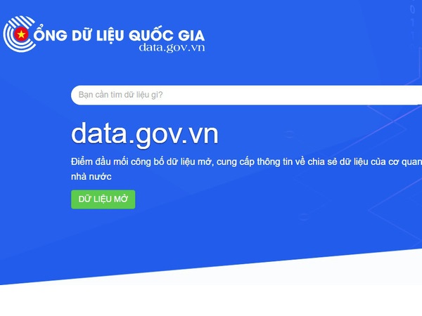 Cổng dữ liệu quốc gia chính thức hoạt động