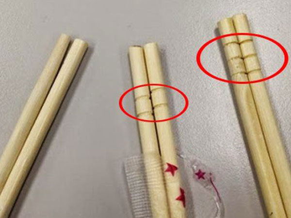 Tại sao đũa ăn 1 lần luôn khắc vòng tròn ở trên?