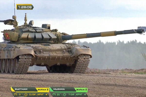 Xe tăng Việt Nam về đích sau Myanmar trong trận Bán kết Tank Biathlon 2020