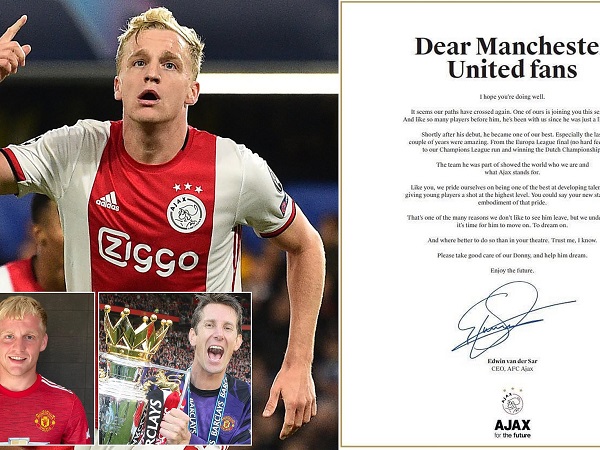 Van Der Sar viết tâm thư gửi gắm trò cưng cho MU chăm sóc
