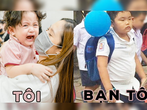Thánh biểu cảm mùa khai giảng gọi tên 2 quý tử nhà Xuân Bắc - Thanh Thuý: 2 thái cực đối lập của 2 kiểu người khi đi học!