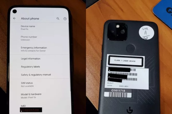 Google Pixel 5 lộ ảnh thực tế: Màn hình 'nốt ruồi', camera vuông giống Pixel 4