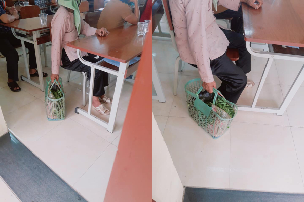 Người bà mang cả giỏ đi chợ đến buổi họp của cháu: Nhìn chỉ thấy 'rưng rưng', không gì lớn hơn tình cảm gia đình