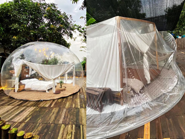 Trải nghiệm đi nghỉ cuối tuần 'hú hồn' ở ngoại ô Hà Nội: Book villa 6 triệu/ đêm có nhà bong bóng ảo diệu giống Bali, khách ngơ ngác nhận phòng y như cái lều vịt