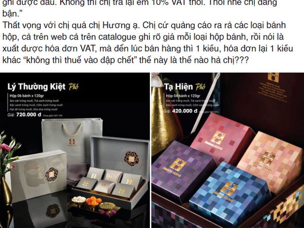 Khách hàng tố mua 2 hộp nhưng hóa đơn VAT lại ghi 30 bánh, Madame Hương lên tiếng: 'Đây là hóa đơn đại lý xuất ra'