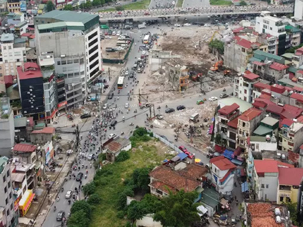 Hà Nội: Mục sở thị đường trên cao đoạn Ngã Tư Vọng - Cầu Vĩnh Tuy dần hình thành
