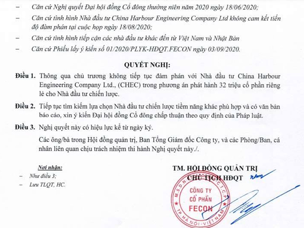 Đại gia hạ tầng Việt khước từ vốn đầu tư từ tập đoàn Trung Quốc