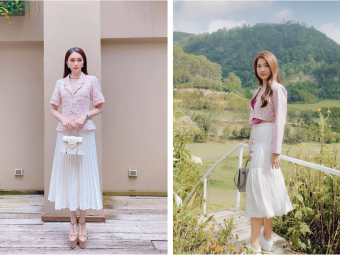 Tông màu hồng phấn 'phủ sóng' streetstyle sao Việt tuần qua