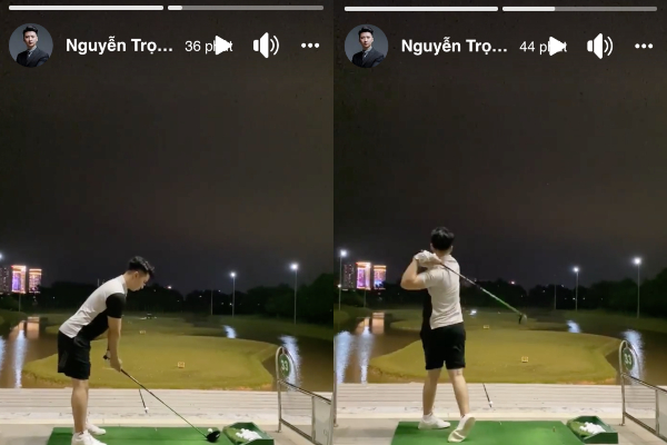 'Nối gót' vợ cũ Âu Hà My, Trọng Hưng cũng gia nhập làng golf thủ