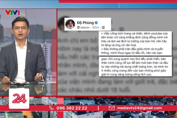 BTV Việt Hoàng và cộng sự lên tiếng cám ơn Độ Mixi ngay trên sóng truyền hình VTV sau chia sẻ của nam streamer