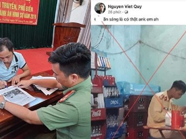 Xử phạt người đàn ông ở Vĩnh Phúc đăng ảnh xúc phạm CSGT