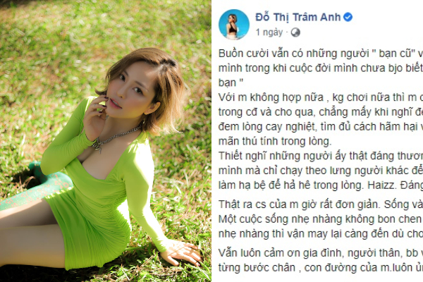 Sau bộ ảnh sexy 'hết nấc', hot girl Trâm Anh gây bão với dòng trạng thái ẩn ý bị bạn cũ hãm hại
