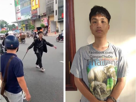 Tạm giữ hình sự nam thanh niên 17 tuổi đập phá xe máy trên đường Trường Chinh sau va chạm với bà bầu